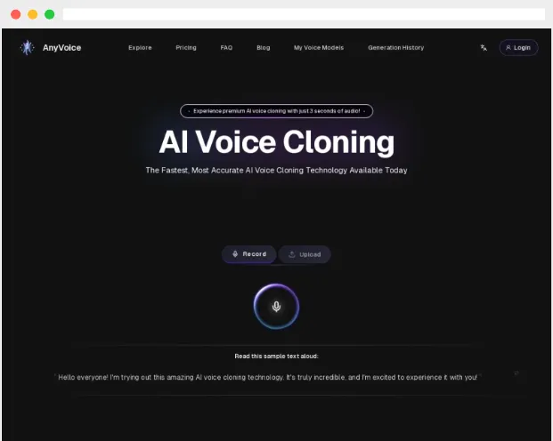 AnyVoice官网截图