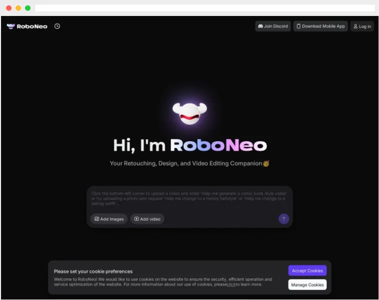 RoboNeo官网截图