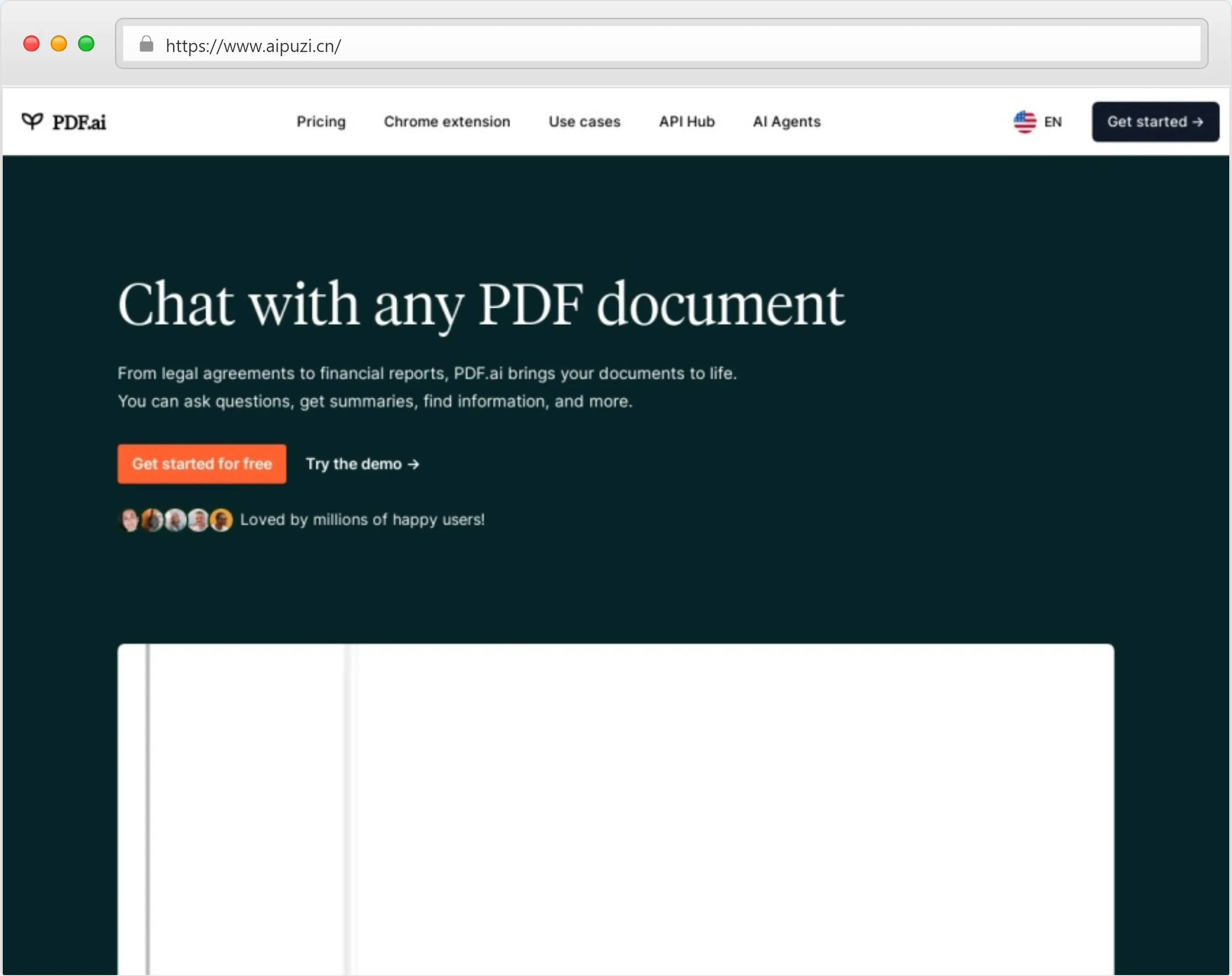 PDF.ai官网截图