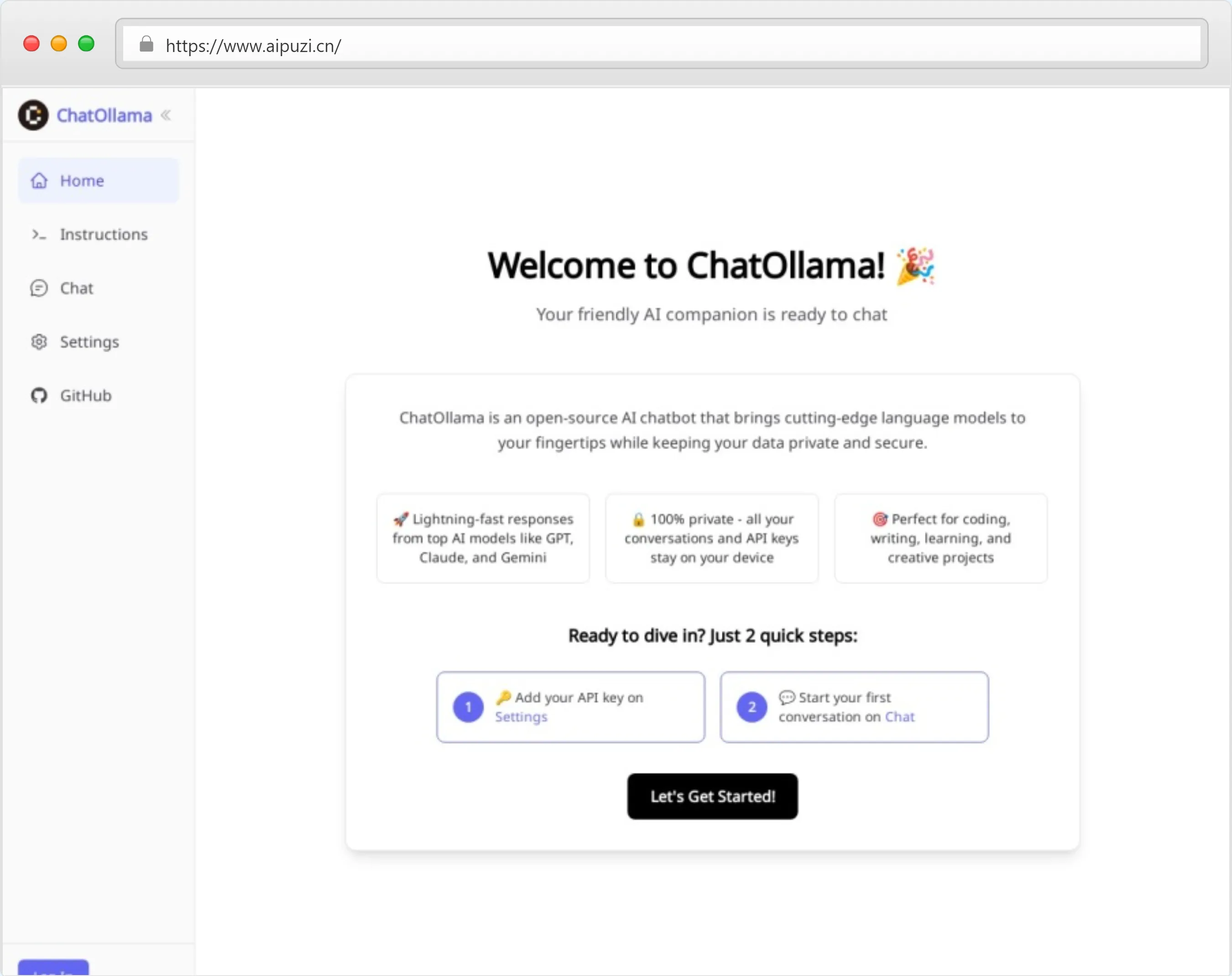 ChatOllama：基于大型语言模型(LLMs)的开源本地AI聊天机器人