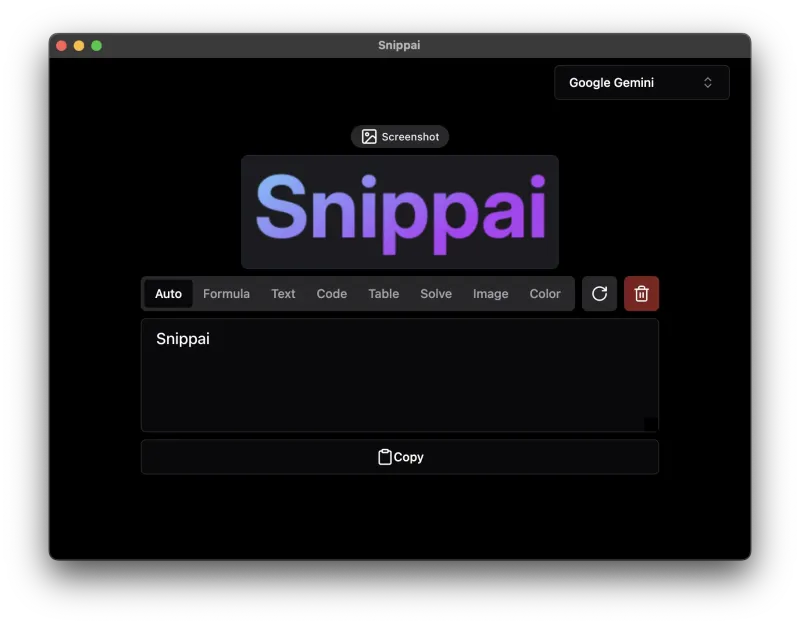 Snippai(多功能AI智能截图工具)