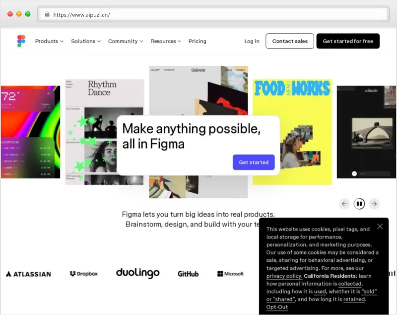 Figma Make官网截图