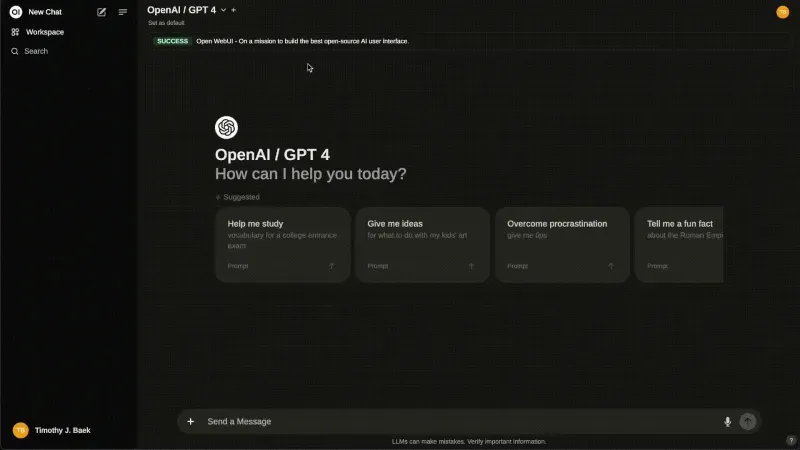 Open WebUI：开源自托管AI聊天界面，支持Ollama与多模型集成