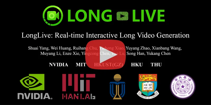 LongLive：开源实时交互式AI长视频生成框架，支持 240 秒视频与 20.7 FPS 推理