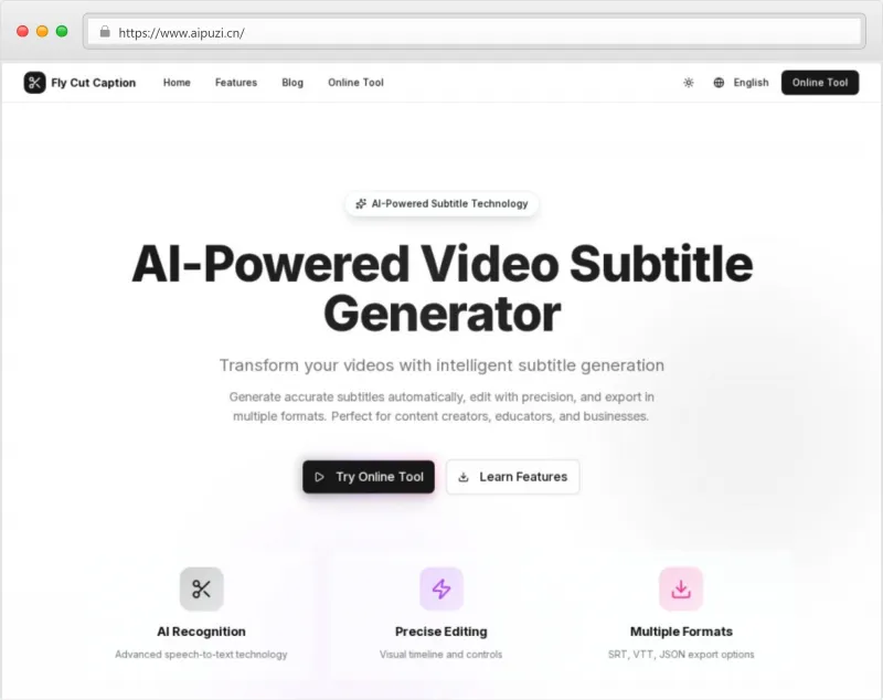 FlyCut Caption官网截图