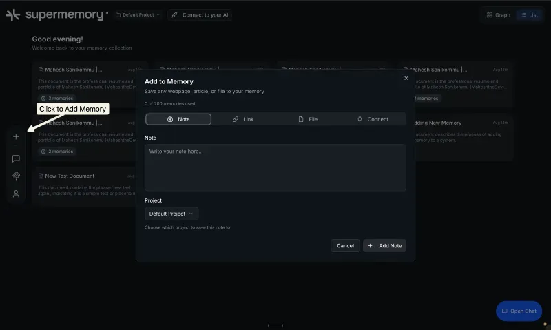 Supermemory:开源 AI 驱动记忆管理工具,多源内容整合与智能交互 Supermemory:开源 AI 驱动记忆管理工具,多源内容整合与智能交互