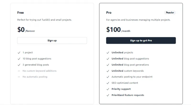TuxSEO:AI驱动的一键式自动文章生成与SEO排名优化平台 TuxSEO:AI驱动的一键式自动文章生成与SEO排名优化平台