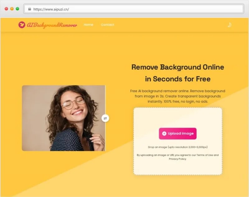 AiBackgroundRemover IO官网截图