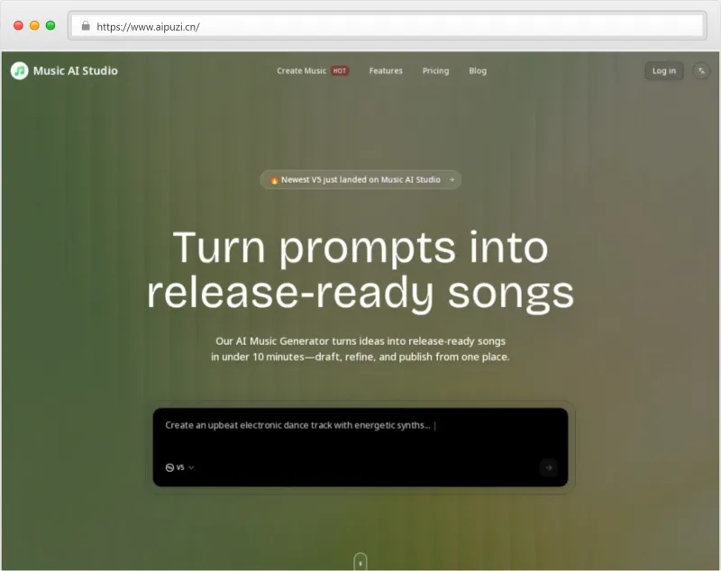 Music AI Studio官网截图