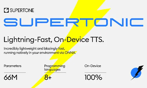 Supertonic：开源的超高速设备端文本转语音工具