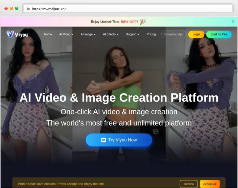 Viyou AI官网截图