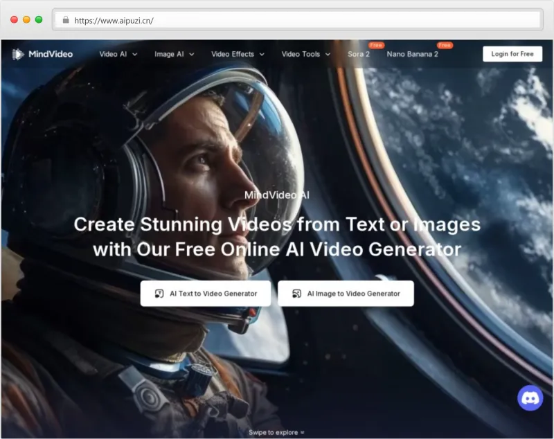 MindVideo AI官网截图