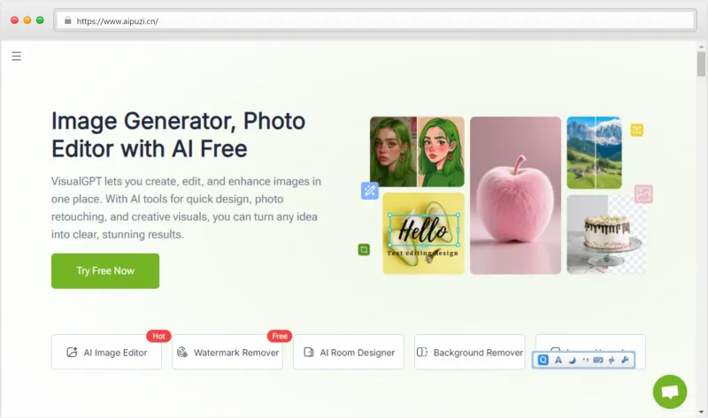 VisualGPT官网截图