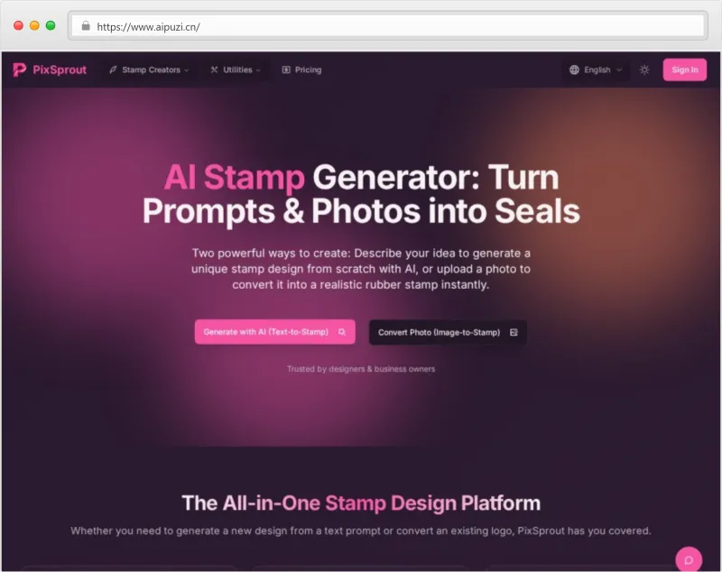 PixSprout官网截图