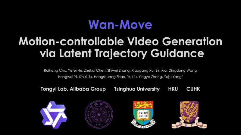 Wan-Move:阿里通义实验室推出的开源运动可控视频生成框架 Wan-Move:阿里通义实验室推出的开源运动可控视频生成框架