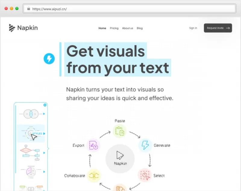Napkin AI官网截图