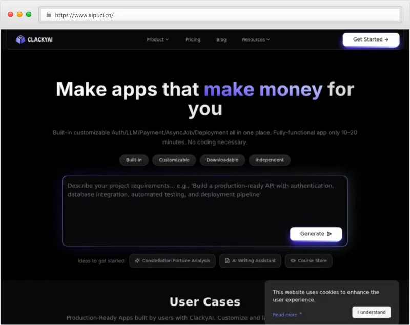 ClackyAI官网截图