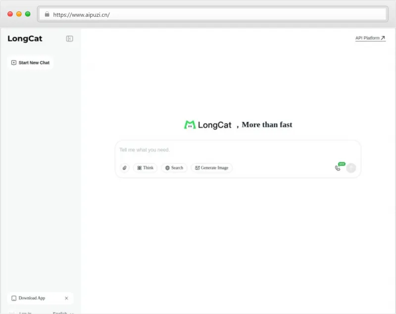 LongCat.Chat官网截图