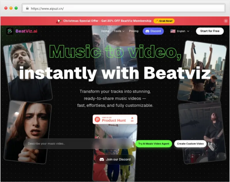 BeatViz AI官网截图