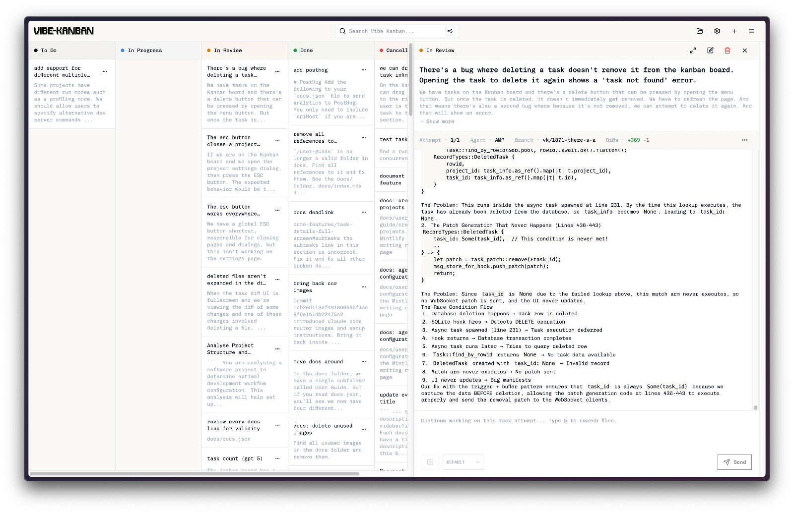 Vibe Kanban：BloopAI 开源的 AI 编码代理看板工具