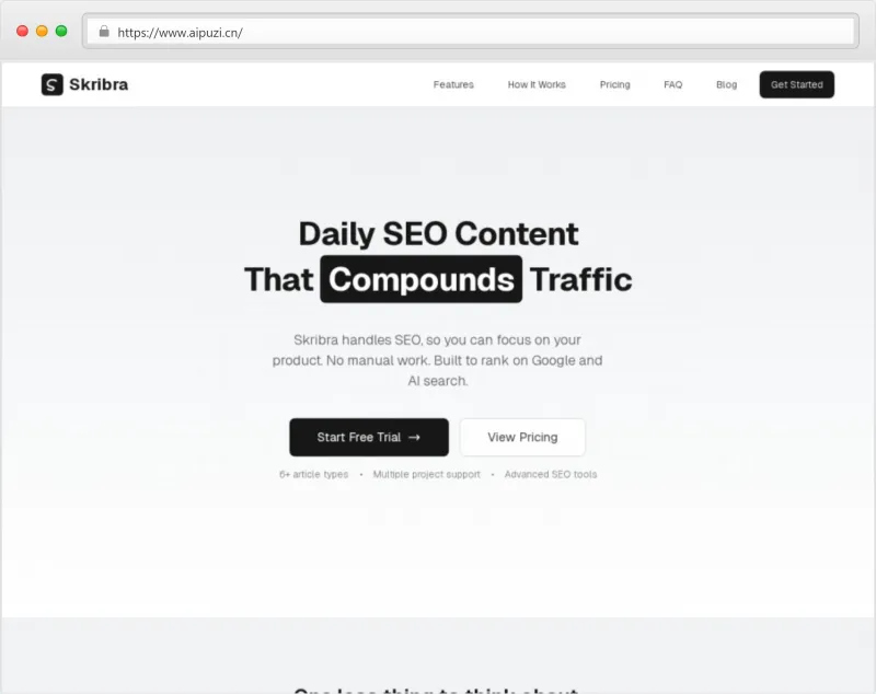 Skribra官网截图