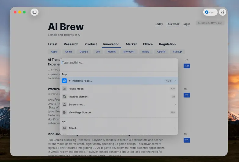 Flakes(键盘优先的AI智能浏览器)