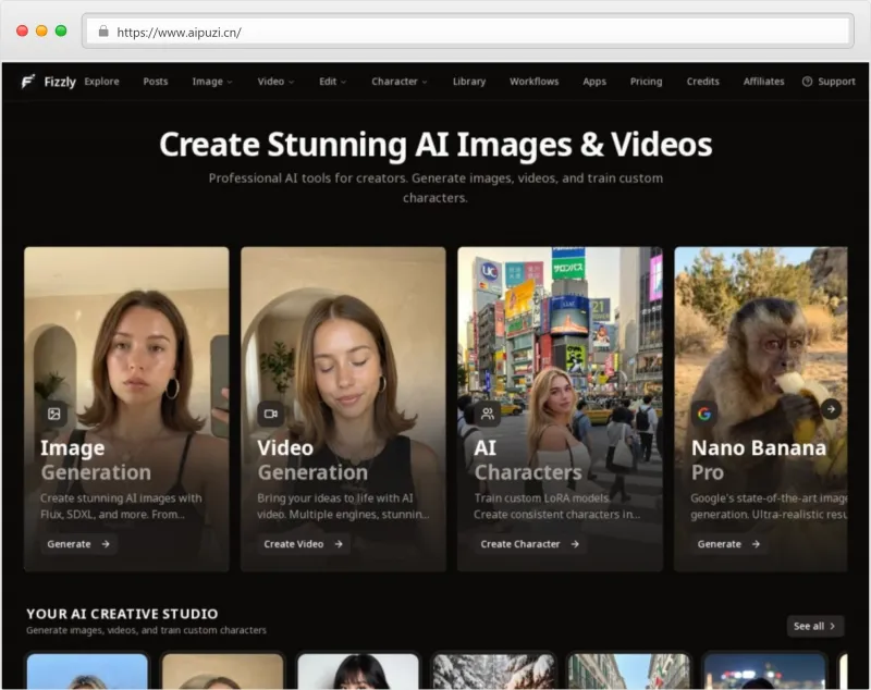 Fizzly AI官网截图