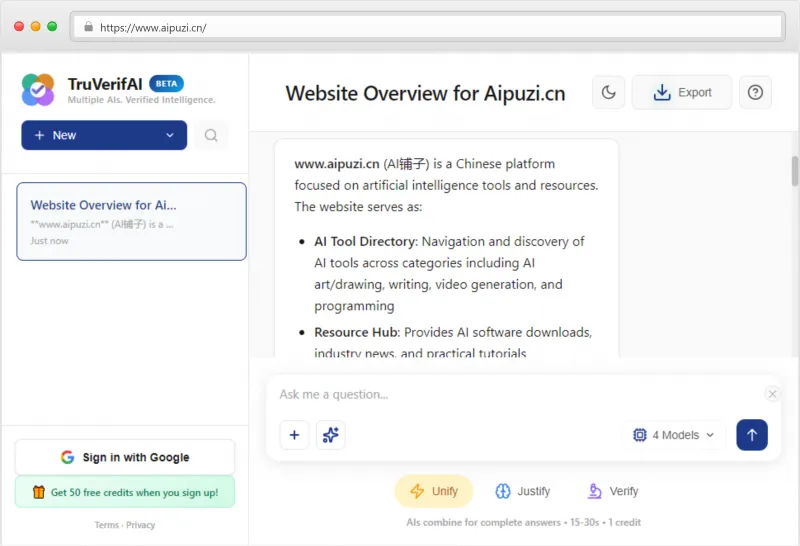 TruVerifAI官网截图