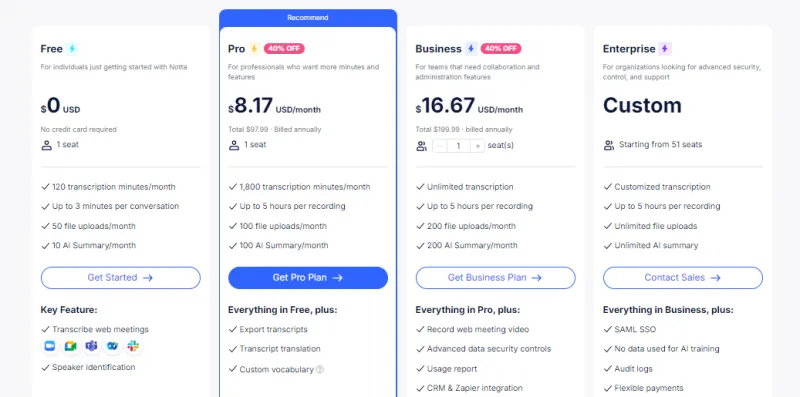 Notta AI：AI驱动的智能会议记录与语音转文字工具