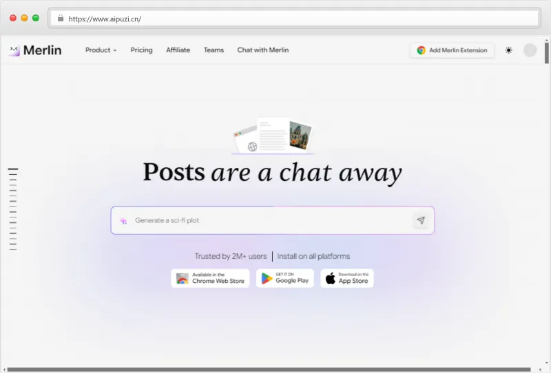 Merlin AI官网截图