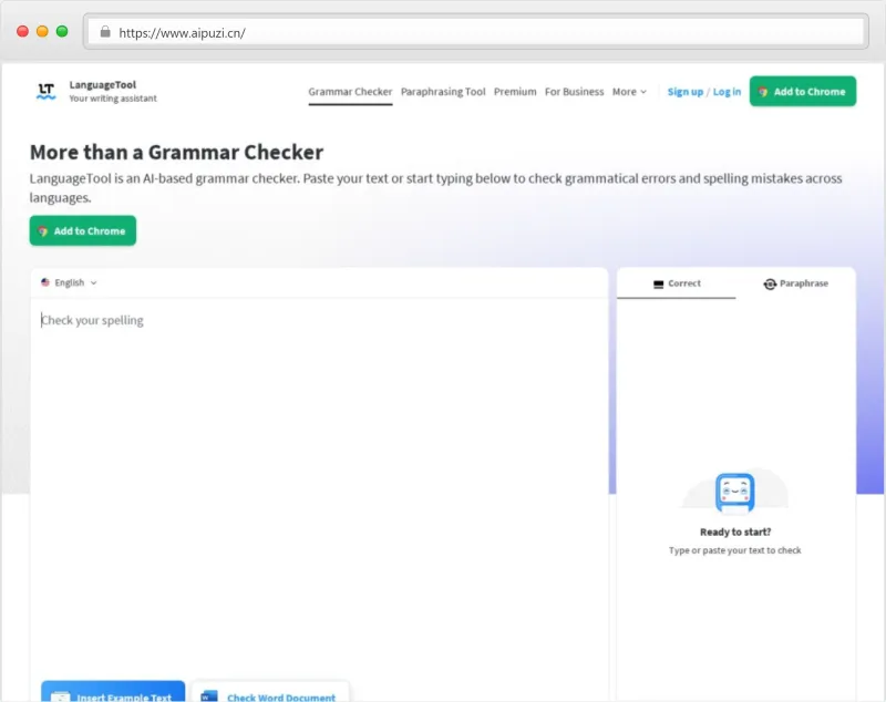 LanguageTool官网截图