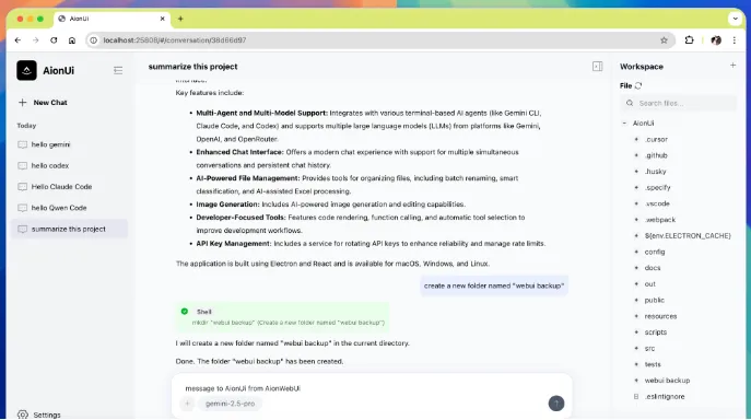 AionUi：iOfficeAI 推出的免费开源命令行 AI 工具可视化桌面应用