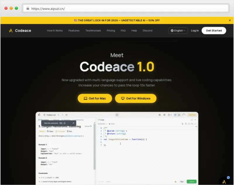 Codeace官网截图