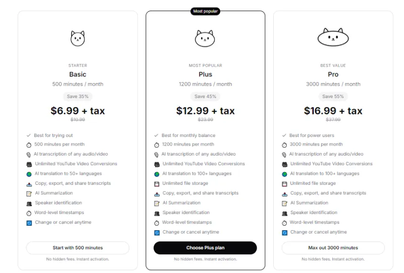 MeowTXT：在线AI音频视频转文字工具，支持百种语言翻译与字幕导出