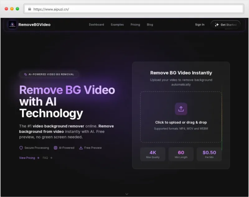 RemoveBGVideo官网截图