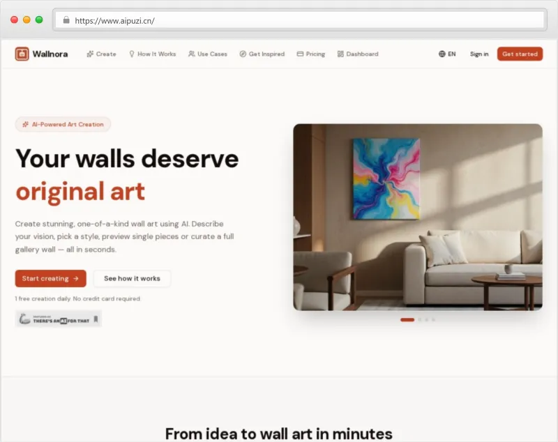 Wallnora官网截图