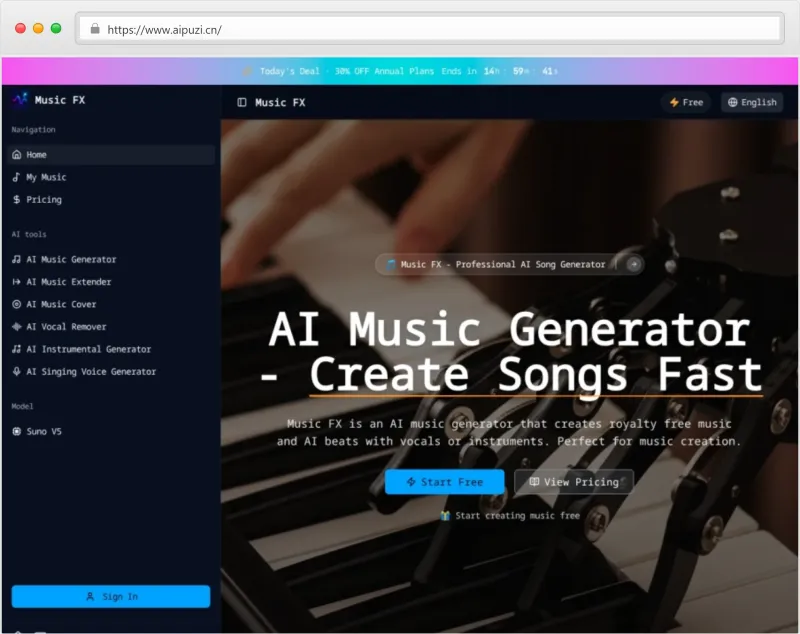 Music FX官网截图