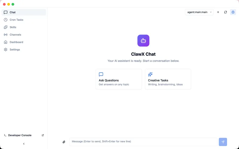 ClawX(跨平台AI智能代理桌面应用)
