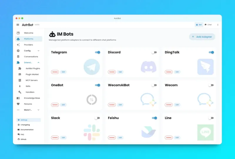 AstrBot：开源跨平台AI智能体框架，支持全场景聊天机器人快速部署
