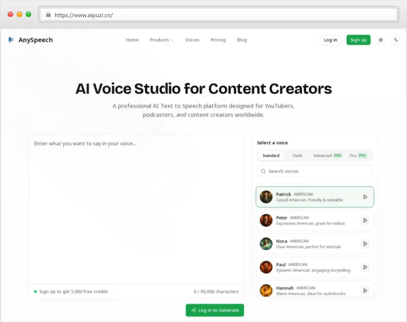 AnySpeech官网截图