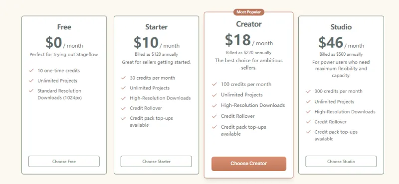 Stageflow:AI产品样机生成器,三步快速创建专业电商产品图片 Stageflow:AI产品样机生成器,三步快速创建专业电商产品图片