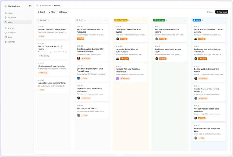 Multica：开源AI编程智能体协作平台，打造人机协同开发新范式