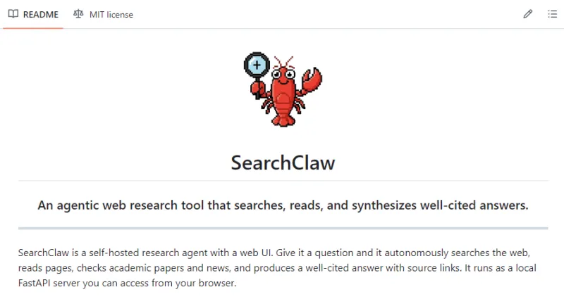 SearchClaw：人大开源的AI深度研究智能体，自托管多源检索生成可引用报告
