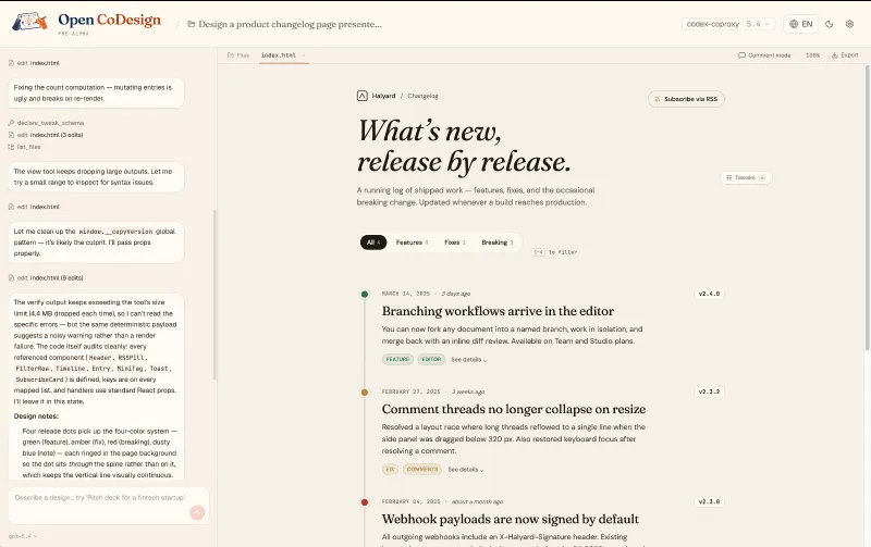 Open CoDesign：开源本地AI设计工具，无订阅全私有协同设计平台