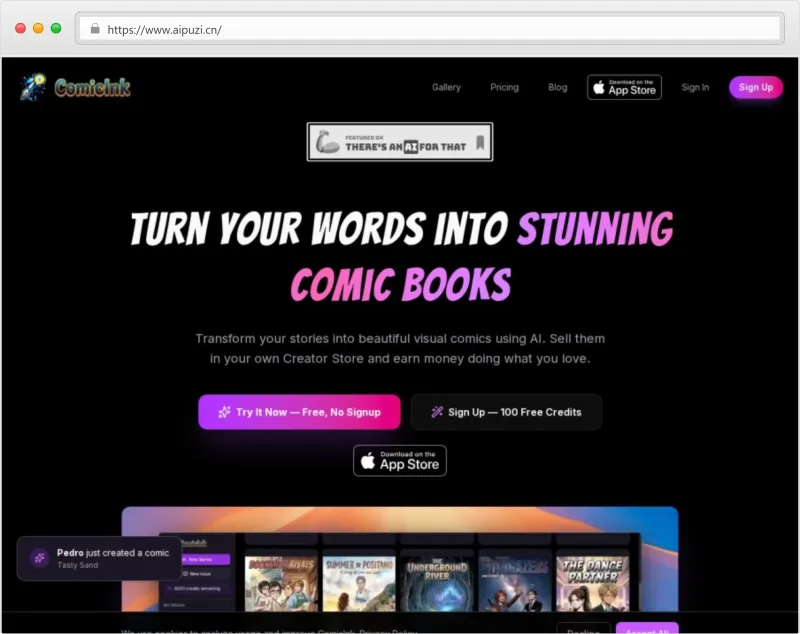 ComicInk AI官网截图