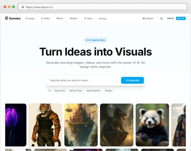 Somake AI官网截图