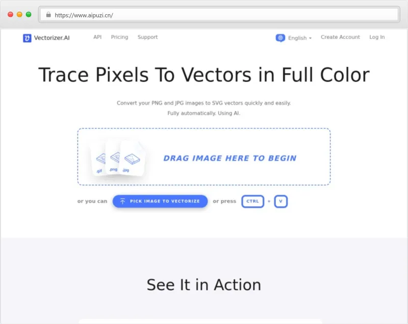 Vectorizer AI官网截图
