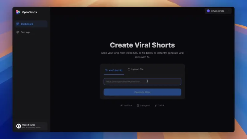 OpenShorts：开源AI短视频全链路生成工具，自托管无水印批量创作