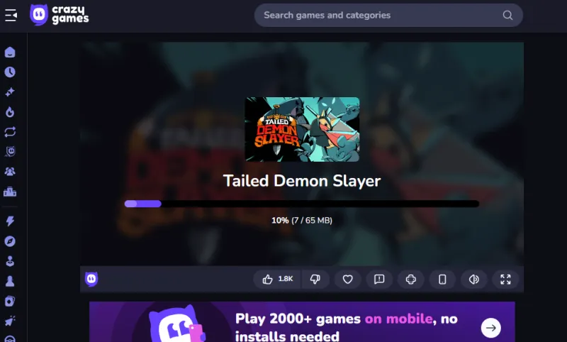 CrazyGames：4500+免费在线网页小游戏聚合平台，即开即玩无需下载