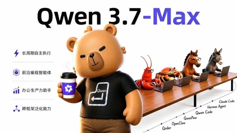 Qwen3.7-Max:通义千问新一代旗舰大模型,万亿参数MoE架构 Qwen3.7-Max:通义千问新一代旗舰大模型,万亿参数MoE架构